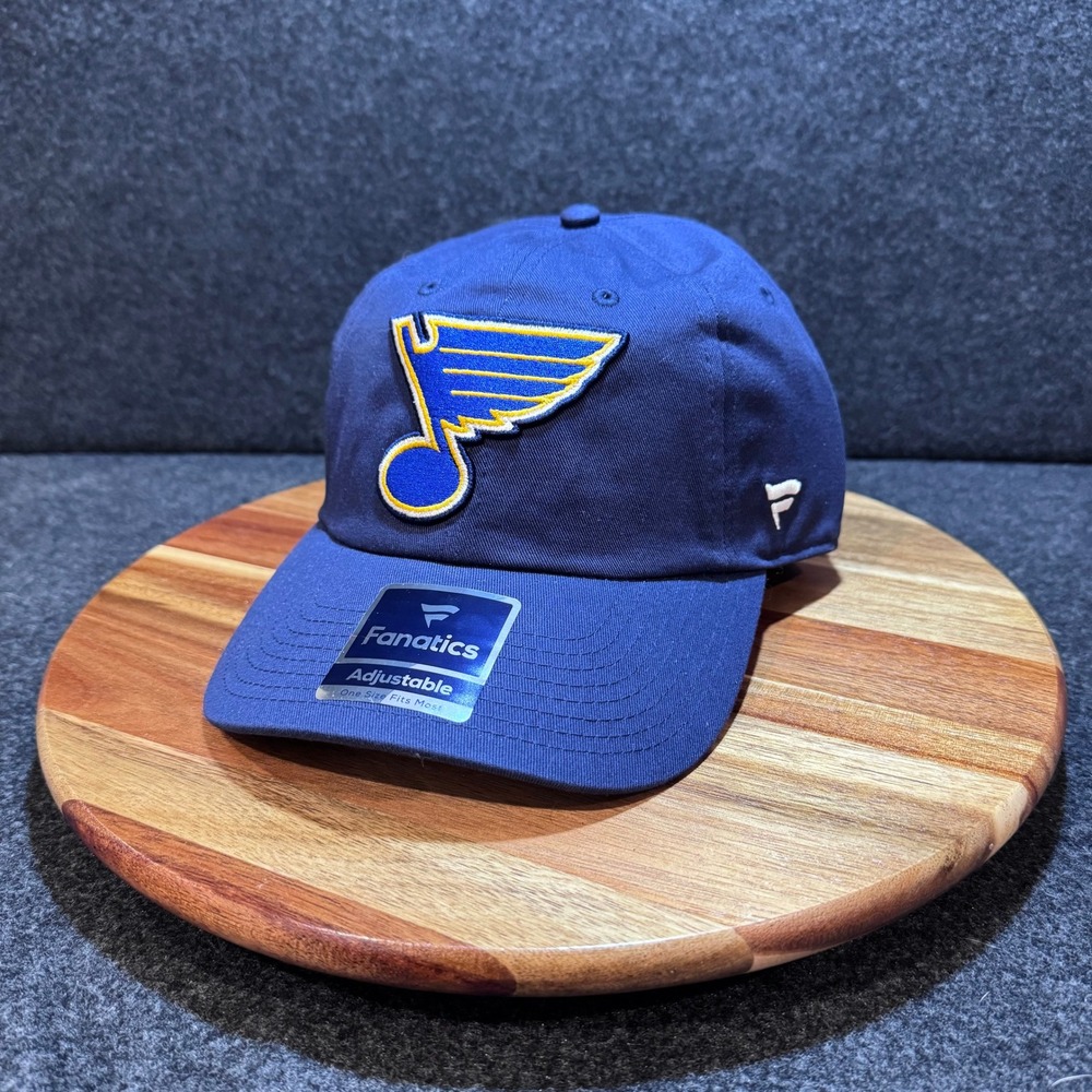 Fanatics St Louis Blues NHL Hat Mens Navy‎ Blue Adjustable Baseball Cap